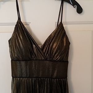 Prom dress sz S Gold/green shimmering color